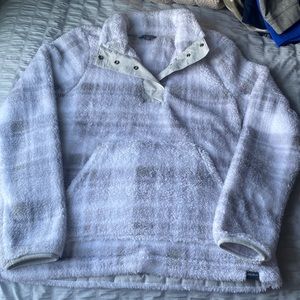 Grey & White Eddie Bauer Teddy Jacket.